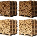 4 Palettes bûches 40 cm – Chêne blanc & Hêtre/Charme