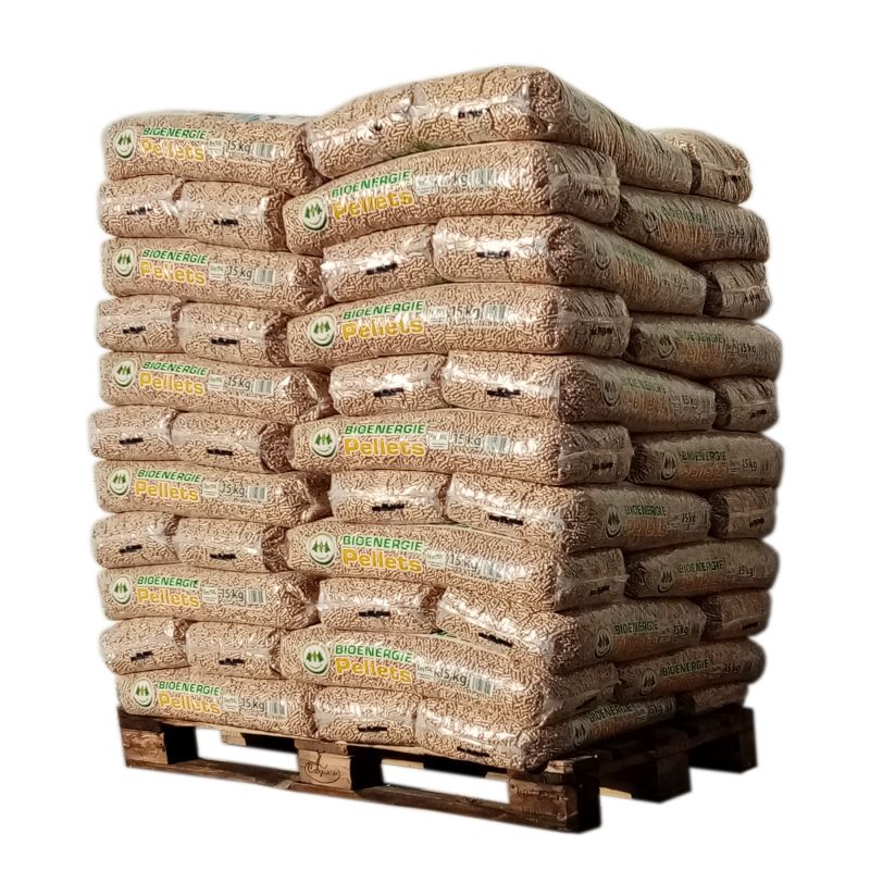 bio energie Pellet BIO ÉNERGIE – Palette de 66 sacs de 15 kg (990 kg) – Image 1